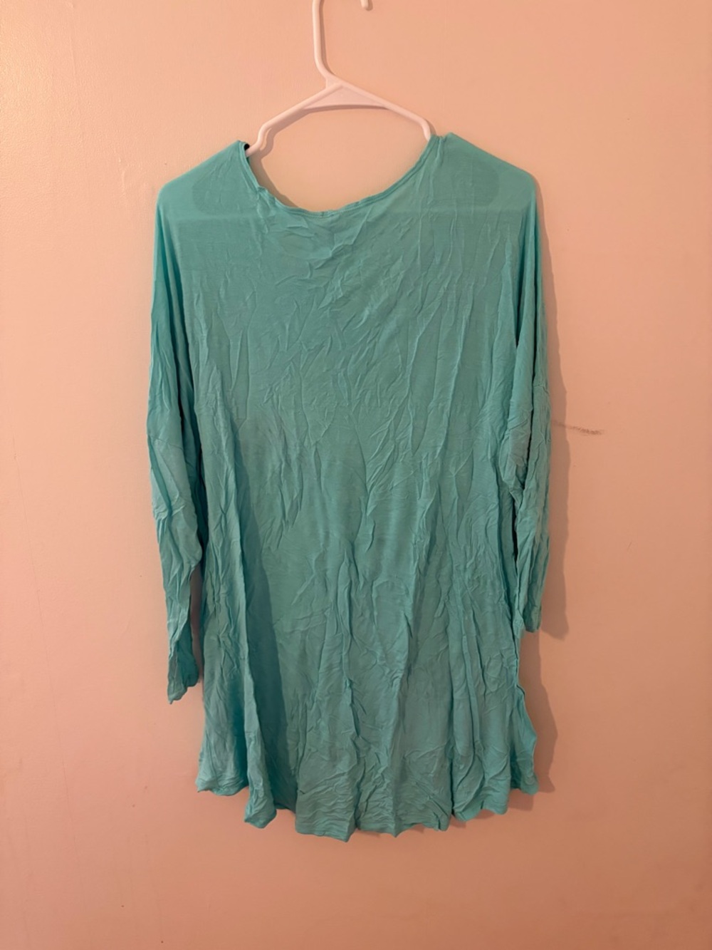 Azules Lightweight Long Sleeve Tunic in Aqua Teal